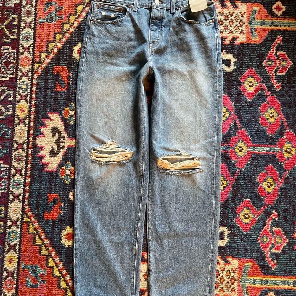 NWT Madewell Low-Slung Strait Jeans petite 28
